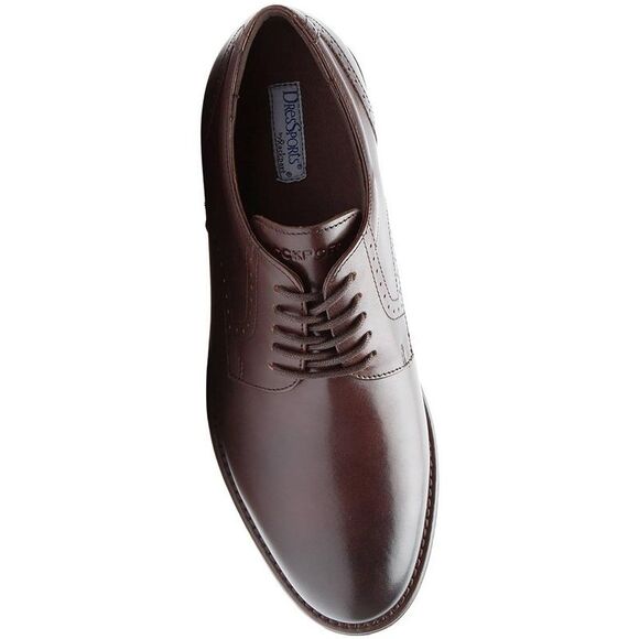 Rockport Mens Plain Toe Brown Leather Lace-Up Dress Oxfords NWT - Picture 3 of 3